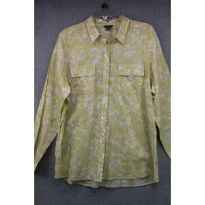 Eddie Bauer Women's Button Down Long Roll-Tab Sleeves-Size XL
